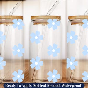 16oz & 20oz Flowers Libbey SVG, Spring Libbey Svg, Boho Daisies Can, Cricut Silhouette