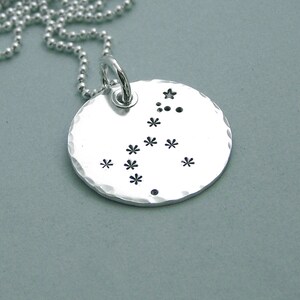 Monoceros Unicorn Constellation Necklace Hand Stamped Sterling Silver image 2