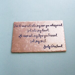 Monedero Metal grabado tarjeta - Judy Garland - regalo personalizado - boda - aniversario - día de los enamorados - accesorios