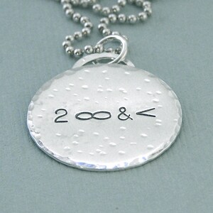 To infinity and beyond - Hand Stamped Necklace - Sterling Silver