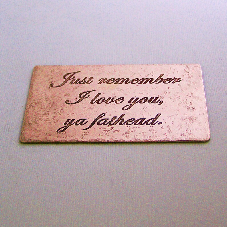 Personalized Etched Metal Wallet Card Wallet Card Insert Etsy