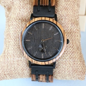 Houten horloge, houten horloge, gepersonaliseerd houten horloge, houten horloge mannen, houten herenhorloges, huwelijkscadeau, houten horloges voor hem, horloge man cadeau