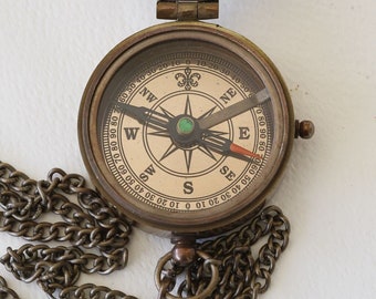 Personalisierte Gravur Vintage Kompass, Arbeitskompass, Vatertag, Jubiläumsgeschenk, Weihnachtsgeschenk, Trauzeugen Geschenk, Valentinstag
