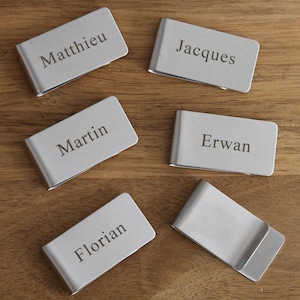 Personalisierte Geldklammer mit Gravur, Geschenk für Ihn, Geldklammer mit Gravur, personalisiertes Geschenk für Männer, Trauzeugen Geschenke, Valentinstag