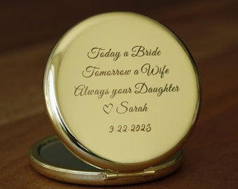 Personalized Compact Mirror, Mother of the Bride Gift,Gift for Mom From Daughter,Mother of Groom Gift,Mother of the Bride Gift,Wedding Gift