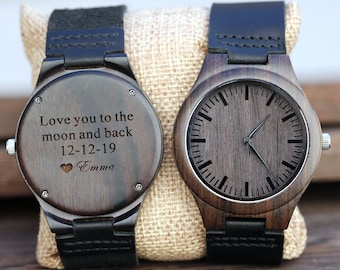 Personalized Wood Watch,Personalized Wooden Watch, Personalized Watch, groomsmen gift, Engraved Wood Watch, Mens Wood Watch, Gifts for Him,