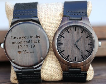 Personalized Wood Watch,Personalized Wooden Watch, Personalized Watch, Engraved Watch, Engraved Wood Watch, Mens Wood Watch, Gifts for Him,