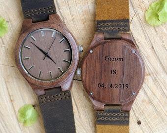 Reloj de madera personalizado, reloj de madera personalizado, reloj personalizado, reloj grabado, reloj de madera grabado, reloj de madera para hombre, regalos para él,