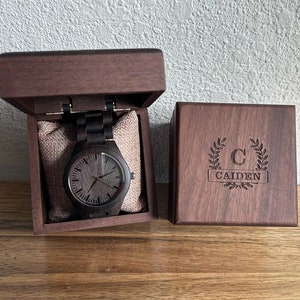 Montre en bois personnalisée, montre en bois personnalisée, montre personnalisée, montre gravée, montre en bois gravée, montre en bois pour homme, cadeaux pour lui,