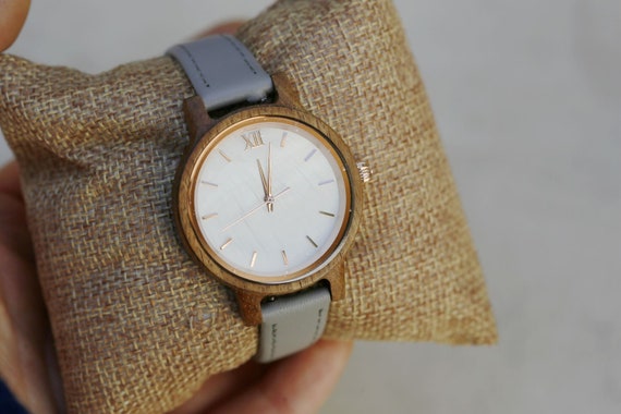 ?️stainless steel Wood Wrist Watch For Women personalized Gift ? UD Ladies Personalized/Engraved Exotic Zebra Wood Face Watch  main image 4