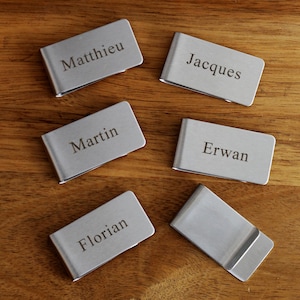 Personalisierte Geldklammer mit Gravur, Geschenk für Ihn, Geldklammer mit Gravur, personalisiertes Geschenk für Männer, Trauzeugen Geschenke, Valentinstag