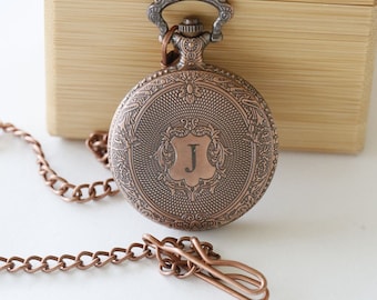 Personalisierte Herren Taschenuhr,Quarz Taschenuhr,Steampunk Taschenuhr,Taschenuhr Kette,Bräutigam Geschenk,Trauzeugen Geschenk