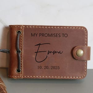 His and Her Vow Books, Leather Vows Book ,Custom Vows Booklet, Personalized Gift, Personalized Mini Small Leather Journals, Leather Notebook
