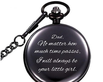 Personalized Engraved Pocket Watch, Father of the Bride Gift,Dad Of All The Walks Gift,Groom Gift,Groomsmen Gifts,Gift for Him,Father's day