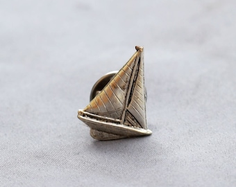 Sailboat Men's Tie Tack Silver Steampunk Groomsmen Men's Tie Tack Father's Day Accessories