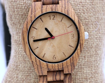 Holzuhr, Holzuhr, personalisierte Holzuhr, Holzuhr für Männer, Herrenuhren aus Holz, Hochzeitsgeschenk, Holzuhren für ihn, Uhr-Ehemann-Geschenk