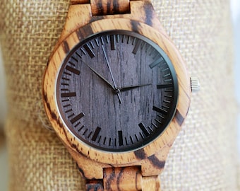 Holzuhr, Holzuhr, personalisierte Holzuhr, Holzuhr Männer, Herrenuhren aus Holz, Hochzeitsgeschenk, Holzuhren für ihn, Uhr-Ehemann-Geschenk
