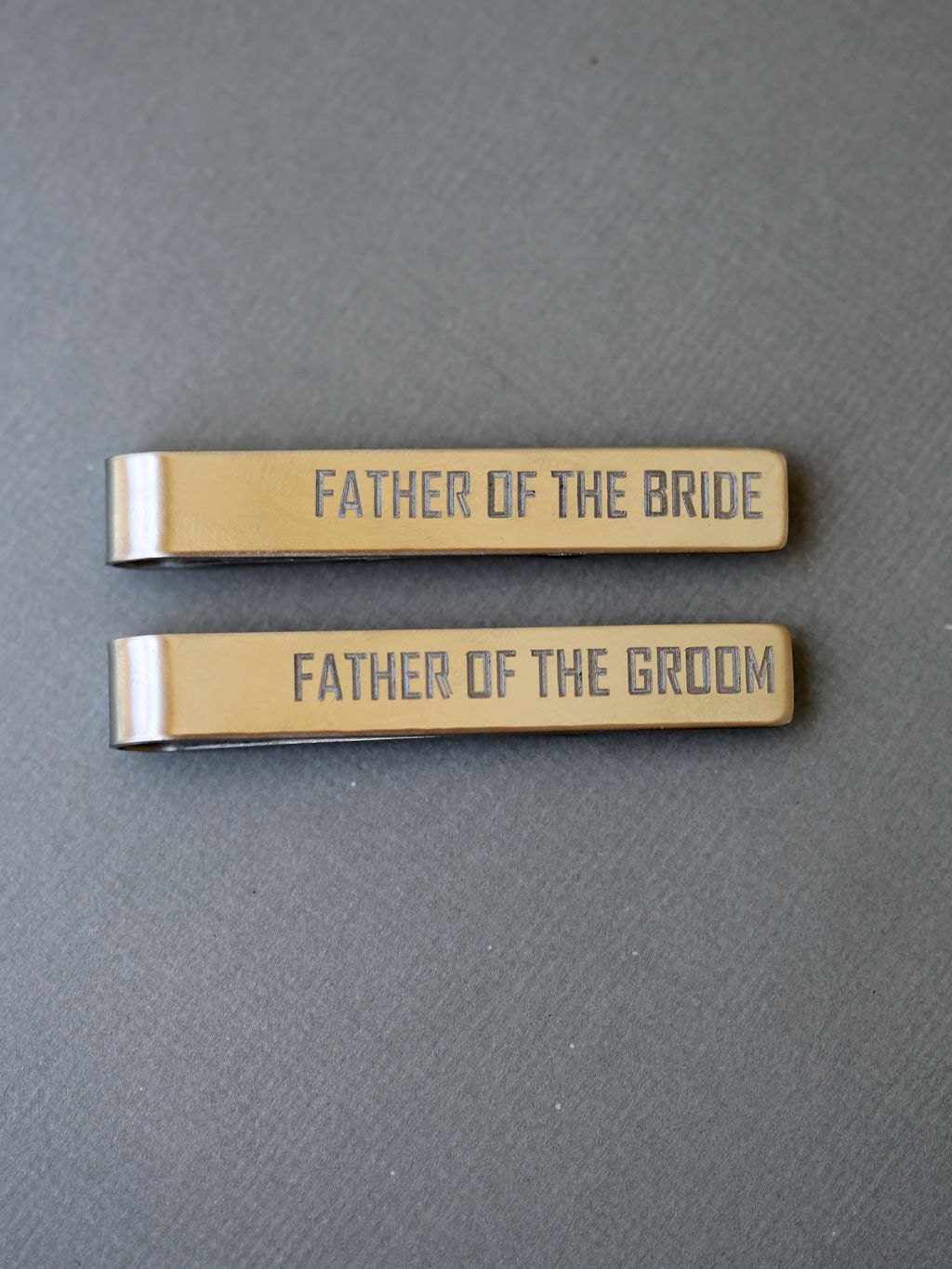 Father of the Bride and Groom Personalized Tie Clips Custom - Etsy