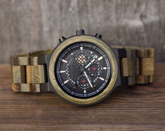 Reloj de madera personalizado, reloj de madera, reloj de madera,, hombres de reloj de madera, relojes de madera para hombres, regalo de boda, relojes de madera para él, ver regalo de marido