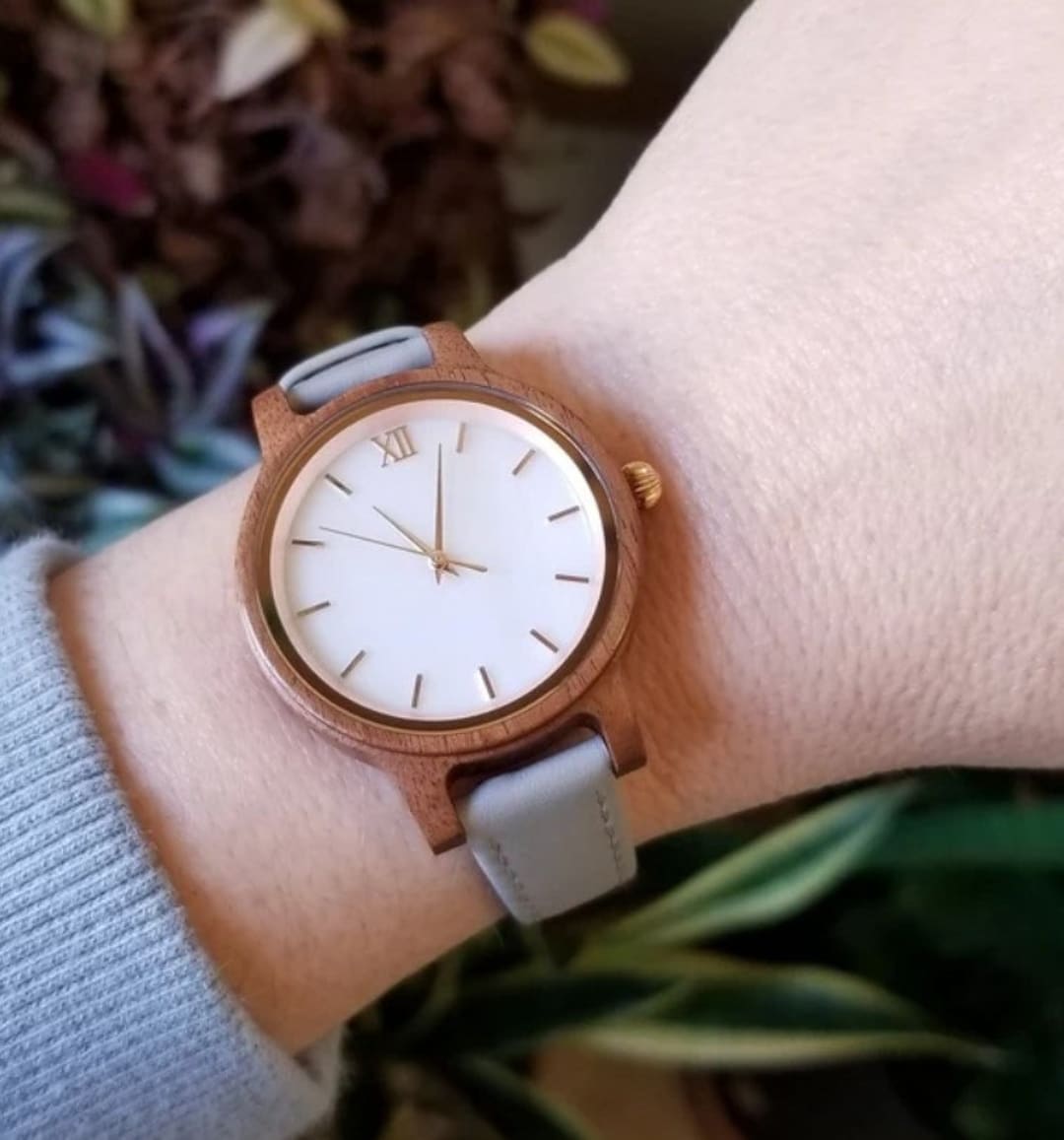 Custom Watch Shell Personalized Women's Wood Watch, Shell Dial,engraved Wooden Watch ...
