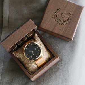 Gold Armbanduhr, Groomsmen Geschenke,Herren Uhr,Ehemann,Herren Geburtstag, Hochzeit, Geschenk zum 5