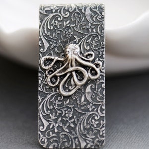 Octopus  Money Clip  Steampunk Money Clip Silver Plated Men's Accessories Men's Gifts,Groomsmen Wedding Gifts, Anniversary Gifts