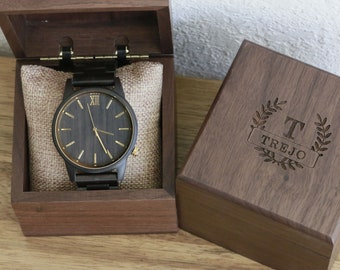 Reloj de madera personalizado, reloj de madera personalizado, reloj personalizado, reloj grabado, reloj de madera grabado, reloj de madera para hombres, regalos para él,