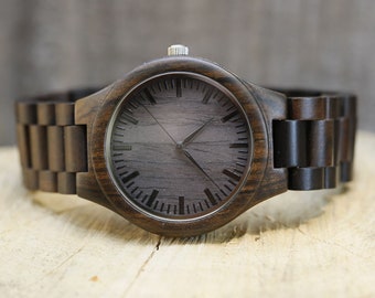 Gepersonaliseerde houten horloge, gepersonaliseerde houten horloge, gepersonaliseerde Watch, gegraveerde Watch, gegraveerde houten horloge, horloge Mens hout, giften voor hem,
