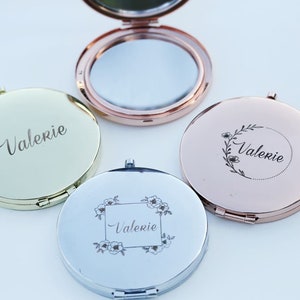 Personalized Compact Mirror, Bridesmaid gifts, Pocket Mirror, Bridesmaid Gift,Bridesmaid Mirror, Bridal Party Gift Ideas