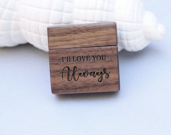 Wedding Ring Box, Wood Ring Box,Walnut Ring Box, Wooden Ring Box,Proposal ring box, Engagement Ring Box, Engagement Ring Holder