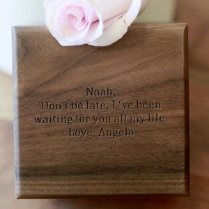 Watch Box , Walnut Wood Box, Husband from Birde, Wedding Day Gift, Wooden Gift Box & Pillow,  Watch Wood Box,(Box only)