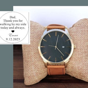 Watch, Leather Watch,Father of the Bride Gift,Wedding Gift for Dad, Groomsmen Gifts, Wedding, Anniversary Gifts, Father's Day Gifts