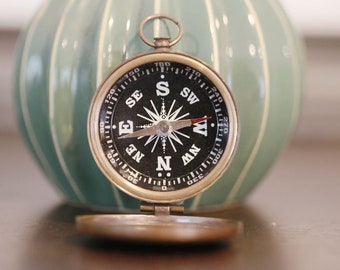 Personalized Engraved Vintage Compass, Working Compass, Fathers Day, Anniversary Gift, Christmas Gift, Groomsmen Gift, Valentines Day