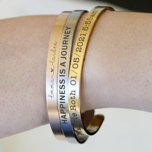 Your Own Text, Customized Cuff, Custom Bracelet,Engraved Cuff,Personalized Engraved Cuff Bracelet, Inspirational Gift
