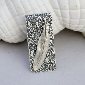 Leaf Money Clip: Vintage Inspired Silver Plated Men&#39;s Gift
