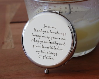 Personalized Compact Mirror,Mother of the Bride Gift,Gift for Mom From Daughter,Mother of Groom Gift,Mother of the Bride Gift,Wedding Gift