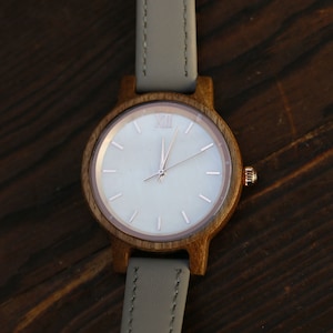 Custom Watch Shell Personalized Women's Wood Watch, Shell Dial,engraved Wooden Watch ...