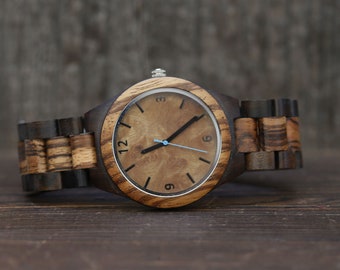 Personalized Wood Watch,Wood Watch, Wooden watch,,5th anniversary gift ,Mens watches,Wedding Gift,Wood Watches for him,Watch Husband Gift