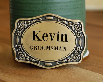 Engraved Belt Buckle, Engraved Name Belt Buckle,Personalized Belt Buckle, Groomsman Belt Buckle, Cowboy Belt Buckle,Men's Belt Accessories,