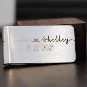 Personalized Engraved Money Clip ,Gift for Him, Custom Engraved Money Clip, Personalized Gift for Men, Groomsmen Gifts, Valentine&#39;s Gift