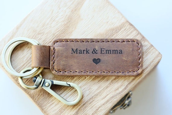 Personalized Leather Keychain, Customized Keychain,custom Leather