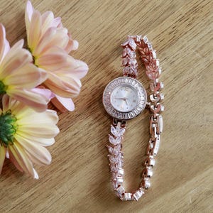 Personalized Women&#39;s Watch,  Rose Gold Watch, Vintage Style, Bridesmaids Gifts, Gift for Her, Anniversary