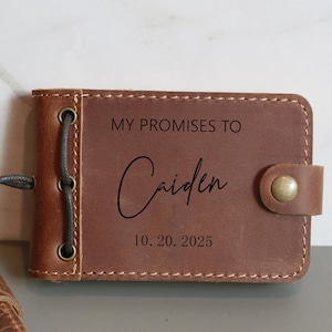 His and Her Vow Books, Leather Vows Book ,Custom Vows Booklet, Personalized Gift, Personalized Mini Small Leather Journals, Leather Notebook