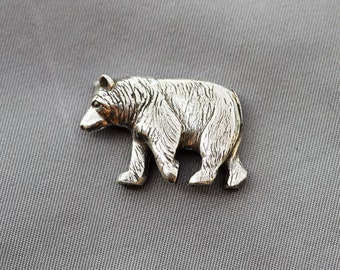 Bear Men's Tie Tack Silver Steampunk Groomsmen Men's Tie Tack Father's Day Accessories