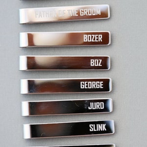 Personalized Tie Clips - Groomsmen Gift Set,Men&#39;s Wedding Accessories ,Personalized Wedding Party Gifts - Gift for Groomsmen Groom