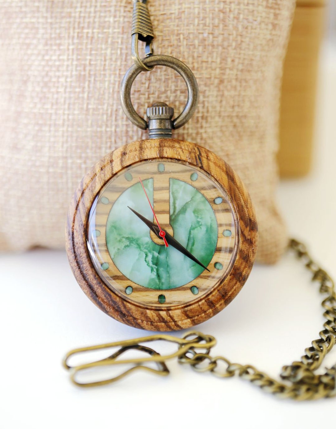 Personalized Wooden Pocket Watch, Groomsmen Gifts,wood Pocket Watch
