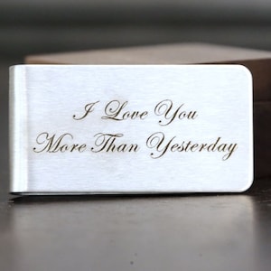 Personalized Engraved Money Clip ,Gift for Him, Custom Engraved Money Clip, Personalized Gift for Men, Groomsmen Gifts, Valentine&#39;s Gift