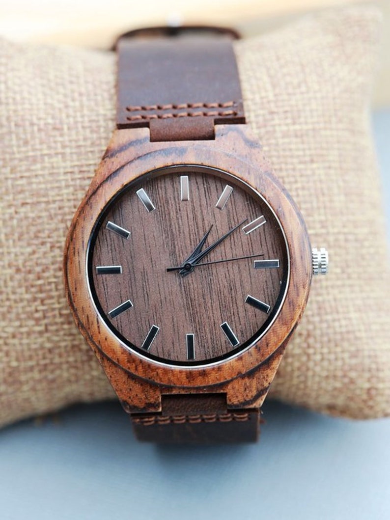 Wooden Watch,Wood Watch, ,Personalized Wood Watch,Personalized Watch, groomsmen gift, Engraved Wood Watch, Mens Wood Watch image 1