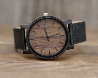 Wooden watch,Personalized Wood Watch,Engraved Wooden Watch for Men,Groomsmen Gifts,Boyfriend Gift,Birthday Gift for Him,Custom Watch