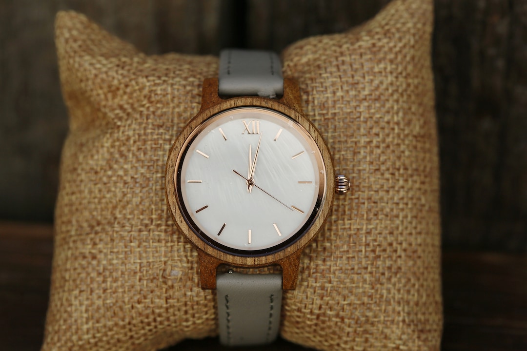 Custom Watch Shell Personalized Women's Wood Watch, Shell Dial,engraved Wooden Watch ...